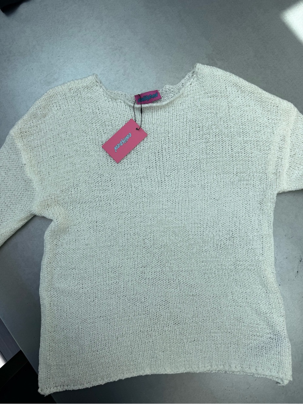 Edited Soft Cream Knit Women's Sweater